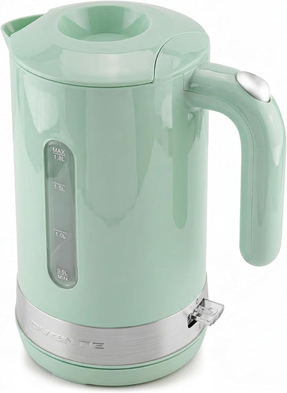 OVENTE 1.8L Electric Kettle with 1500W Fast Boiling Heater, Black KP413B | Best For Coffee or Tea, BPA-Free, Easy-Fill Lid, Water Level Window, Auto Shut-Off & Boil-Dry Protection, Removable Filter