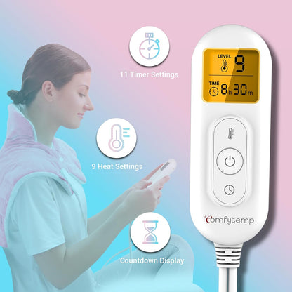 Comfytemp Heating Pad for Neck Shoulders Back, 2.6 Ib Weighted Heating Pad