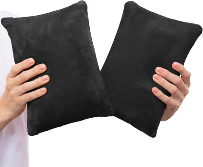 1 MIDDLE ONE 2 Pack Small Pillow, Memory Foam Mini Pillow 11 X 7 Inches for Travel, Sleeping, Nap and Neck, Knee, Lumbar Support, Tiny Cushion for Pet, Dogs (Grey)