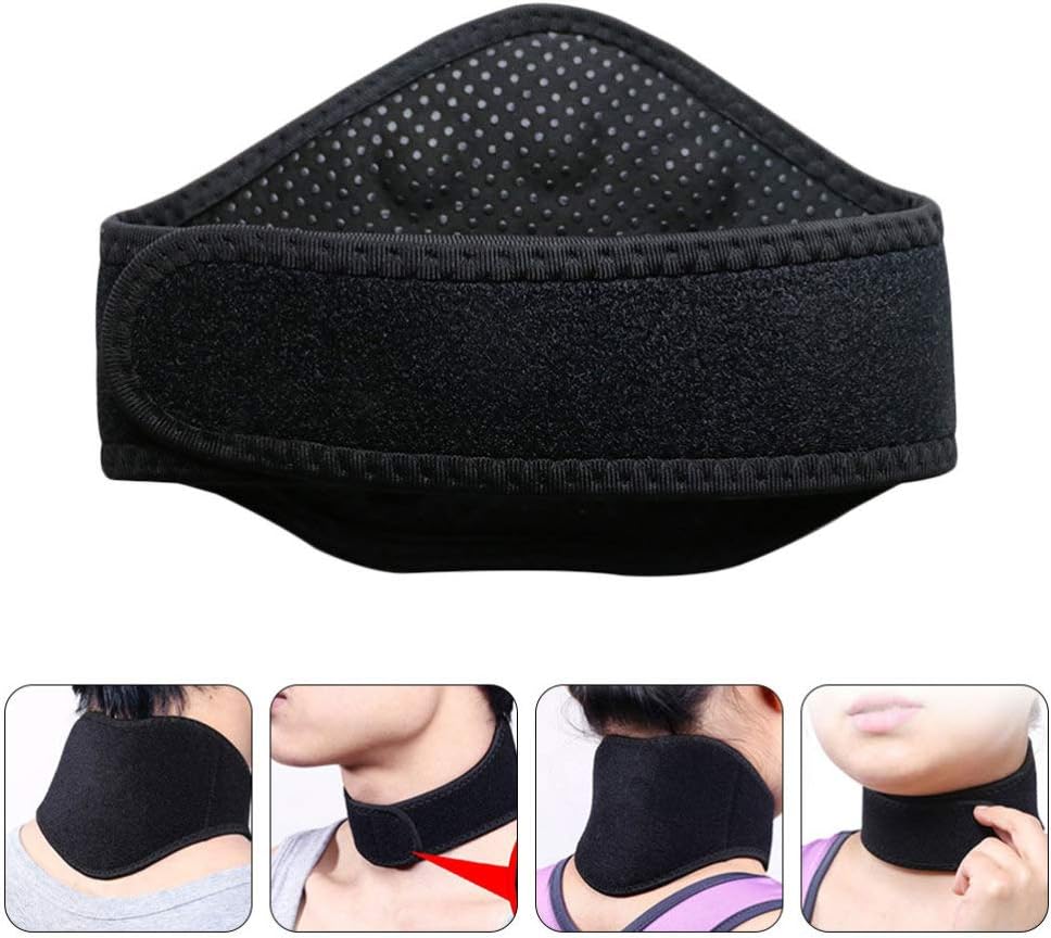 EXCEART Magnetic Self Heating Pad Therapy Pain Relief Neck Wrap Support Brace Collar Pain Relief for Neck Arthritis Migraine Headaches Shoulders and Back