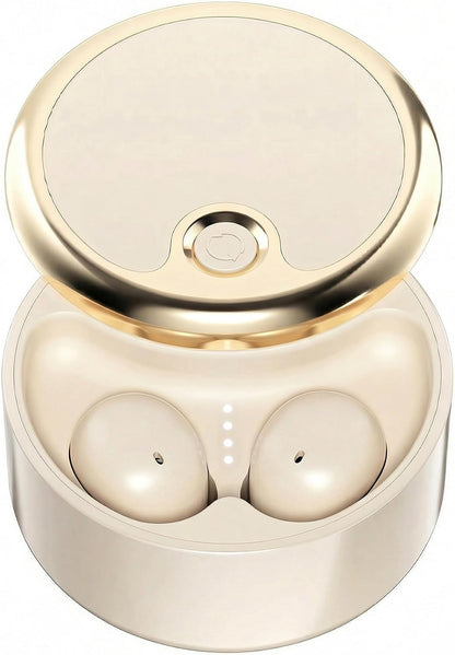 Wireless Bluetooth Sleep Earbuds for Side Sleepers - Lunar White | Miniature low profile fit, Stay-in architecture, Noise reduction, Twist open charging case, Wide device compatibility