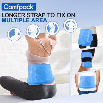 Comfpack Soft Ice Packs for Injuries Reusable, Double Side Hot Cold Therapy