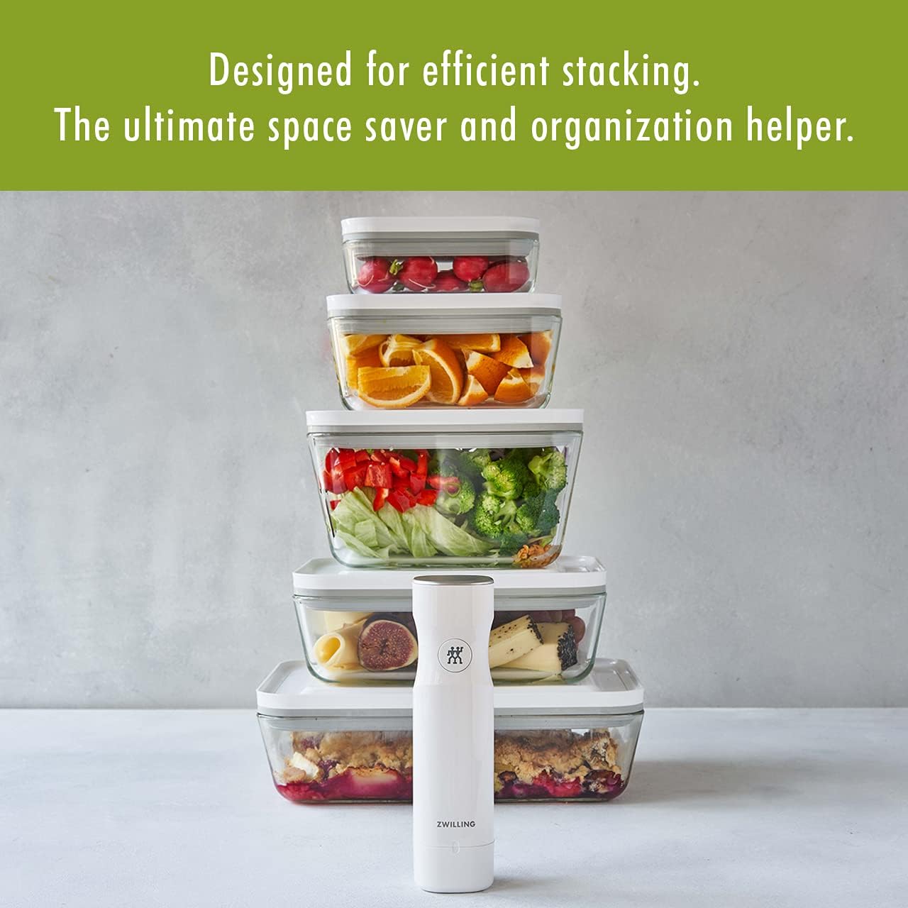 For food to stay fresh up to 5X longer, pump required (not included).