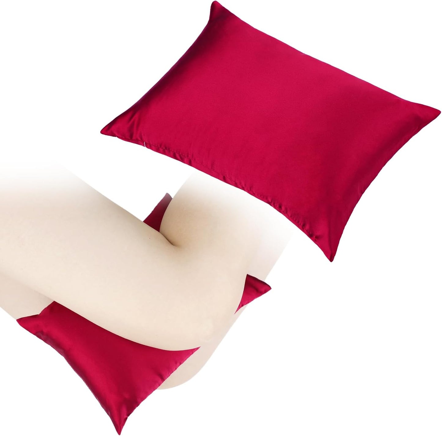 Small Knee Pillow for Side Sleepers, Soft Leg Pillows Relief from Knees, Sciatica, Hips, Joints Between Legs, Back Pain When Side Sleeping, Leg Alignment Knee Support Pillow, Minky Dot Black