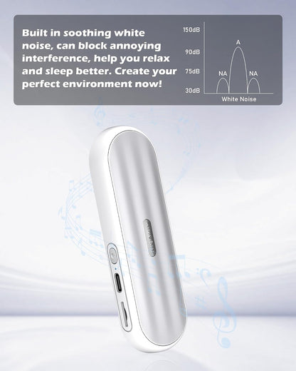 Under Pillow Bluetooth Speaker for Sleep (Black) | Bone Conduction, Comfortable, White Noise, 20-Hour Battery Life