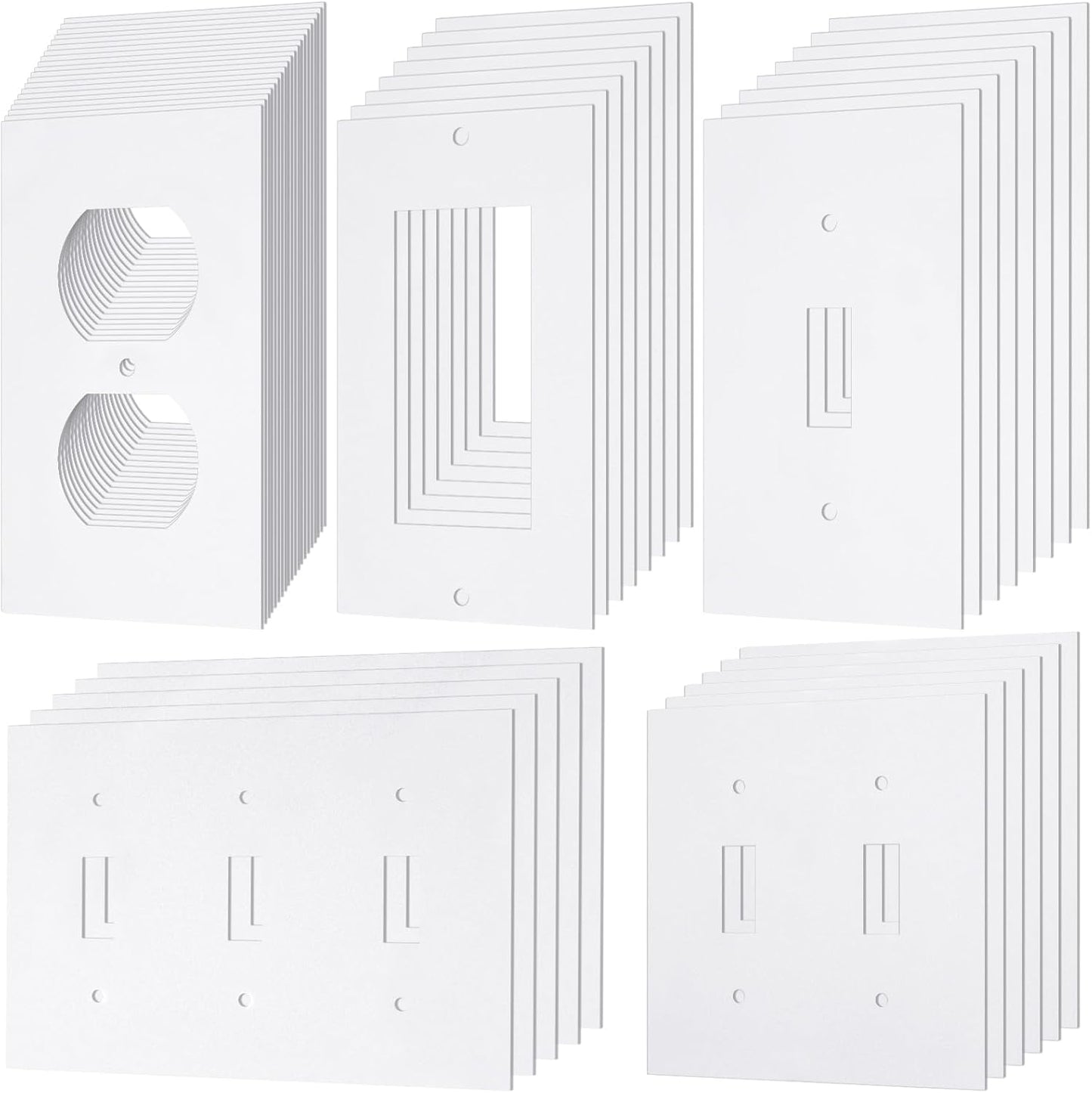 Tondiamo 46 Packs Outlet Insulation Pads Wall Plates Sealers for Electrical Save Energy Switch Plate Insulation Weatherproof Foam Switch Sealer