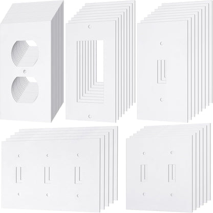 Tondiamo 46 Packs Outlet Insulation Pads Wall Plates Sealers for Electrical Save Energy Switch Plate Insulation Weatherproof Foam Switch Sealer