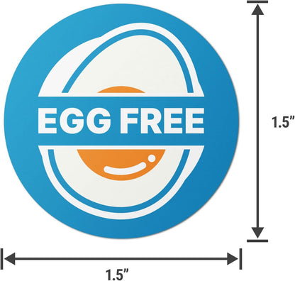 Dairy Free Food Labels Stickers - 1.5" Round Food Allergy Warning Meal Choice Label Stickers for Restaurant Deli Grocery Store Food Packaging, Strong Adhesive & Easy Peel (300 Labels on Sheet)