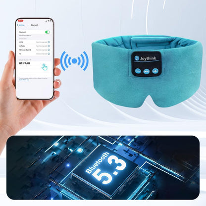 Joythink Sleep Headphones Bluetooth Sleep Mask Silk Headband Earphones Bluetooth Eye Mask for Sleeping On Side Blackout Soft Sleep Earphones Music Kids Children Eye Cover Purple