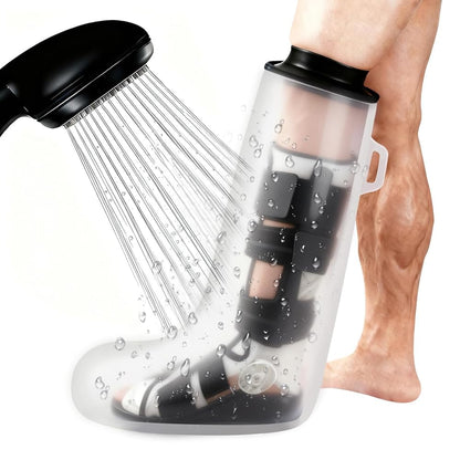 Adult Waterproof Foot Cast Cover, Reusable Watertight Ankle Cast Protector | Durable & Watertight Shower Boot, Reusable Shower Bag for Leg, Soft Comfortable Shower Bag for Post-Surgery Foot Ankle Injury