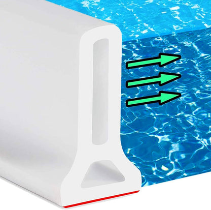 3ft/5ft/6ft/8ft10ft Collapsible Shower Threshold Water Dam Water Barrier for Shower and Water Stopper Keeps Water Inside Water Threshold for Wet and Dry Separation (3ft, Clear)