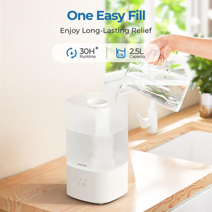 Humidifiers for Bedroom, 2.5L Top Fill Cool Mist Humidifiers