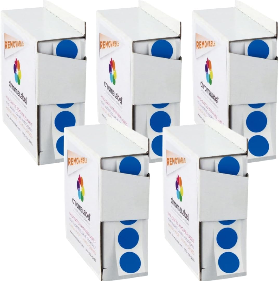Removable Green Dot Stickers, 1/2 Inch, 1000/Box | Inventory Circle Labels with Removable Adhesive for Offices, Classrooms, Food Service, and Medical Settings. Made in USA