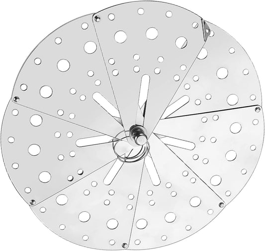 Adjustable Stainless Steel Kitchen Anti-Spill Cover with Strainer Lid, Household Spill Stopper for Pots and Pans, Multipurpose Anti-Overflow Lid for Cooking