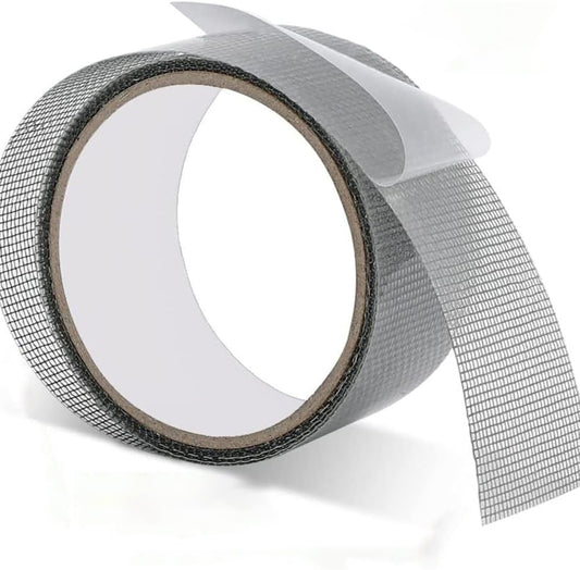 2 Rolls 2 Inch Window Screen Repair Tape Adhesive Screen Patch Window Screen Hole Cover Window Mesh Repair Tape Door Screen Mesh Tape Black