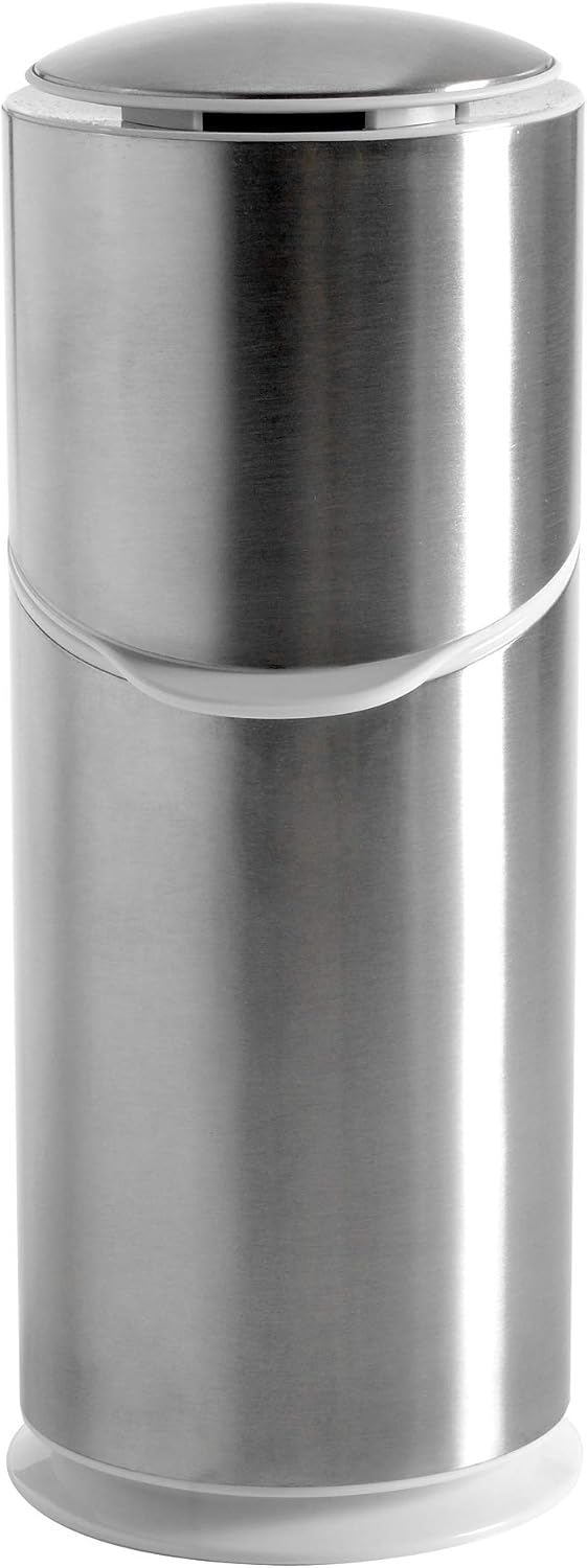 OXO Good Grips Bathroom Toothbrush Holder Set - Stainless Steel | Countertop Storage, Holds Up To 4 Toothbrushes, Easy To Clean, Hygienic Ventilation, Removable Divider