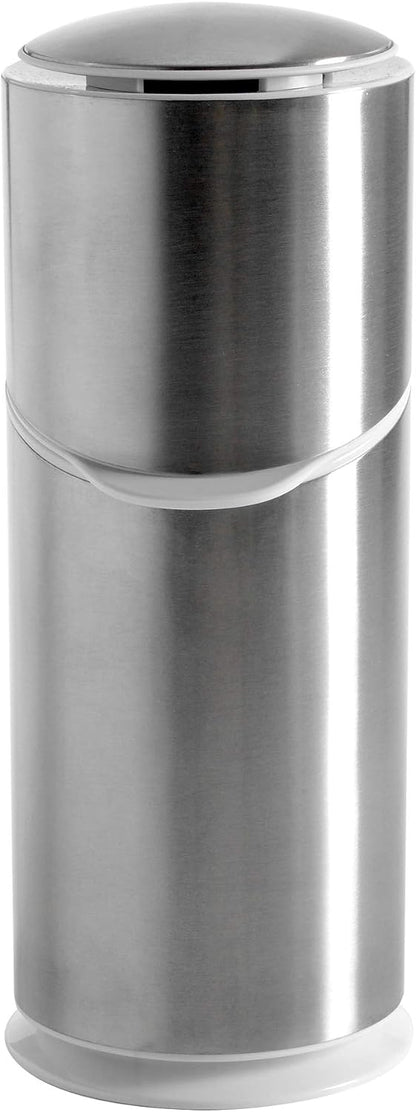 OXO Good Grips Bathroom Toothbrush Holder Set - Stainless Steel | Countertop Storage, Holds Up To 4 Toothbrushes, Easy To Clean, Hygienic Ventilation, Removable Divider