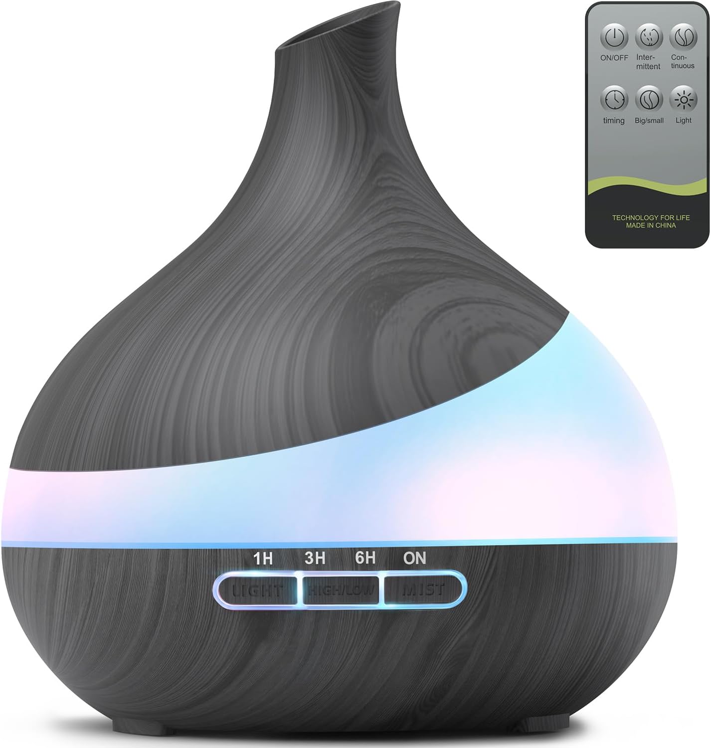 𝟒𝟖%𝐨𝐟𝐟 HJTHJT Essential Oil Diffuser: 500ML Aromatherapy Diffuser with Remote Control for Hotel Spa Yoga Room - Humidifiers for Bedroom with 14 Colors LED Night Light for Kids/Women