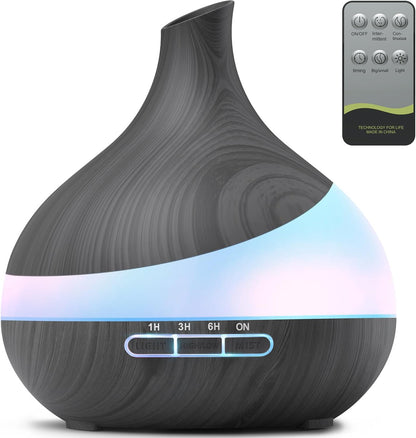 𝟒𝟖%𝐨𝐟𝐟 HJTHJT Essential Oil Diffuser: 500ML Aromatherapy Diffuser with Remote Control for Hotel Spa Yoga Room - Humidifiers for Bedroom with 14 Colors LED Night Light for Kids/Women