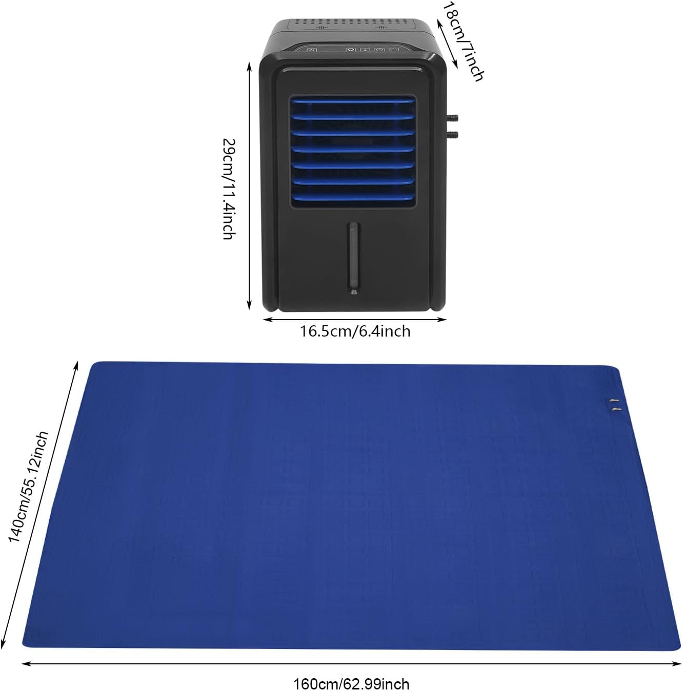 Cold Water Mattress Cooling Bed Pad for Hot Sleepers (63'' x 55'') | Bed Cooling System with Cooler, Cools 37-46°F Cooling Mattress Pad, 4 Speeds 2500 RPM, 48dB Quiet, with Remote Control