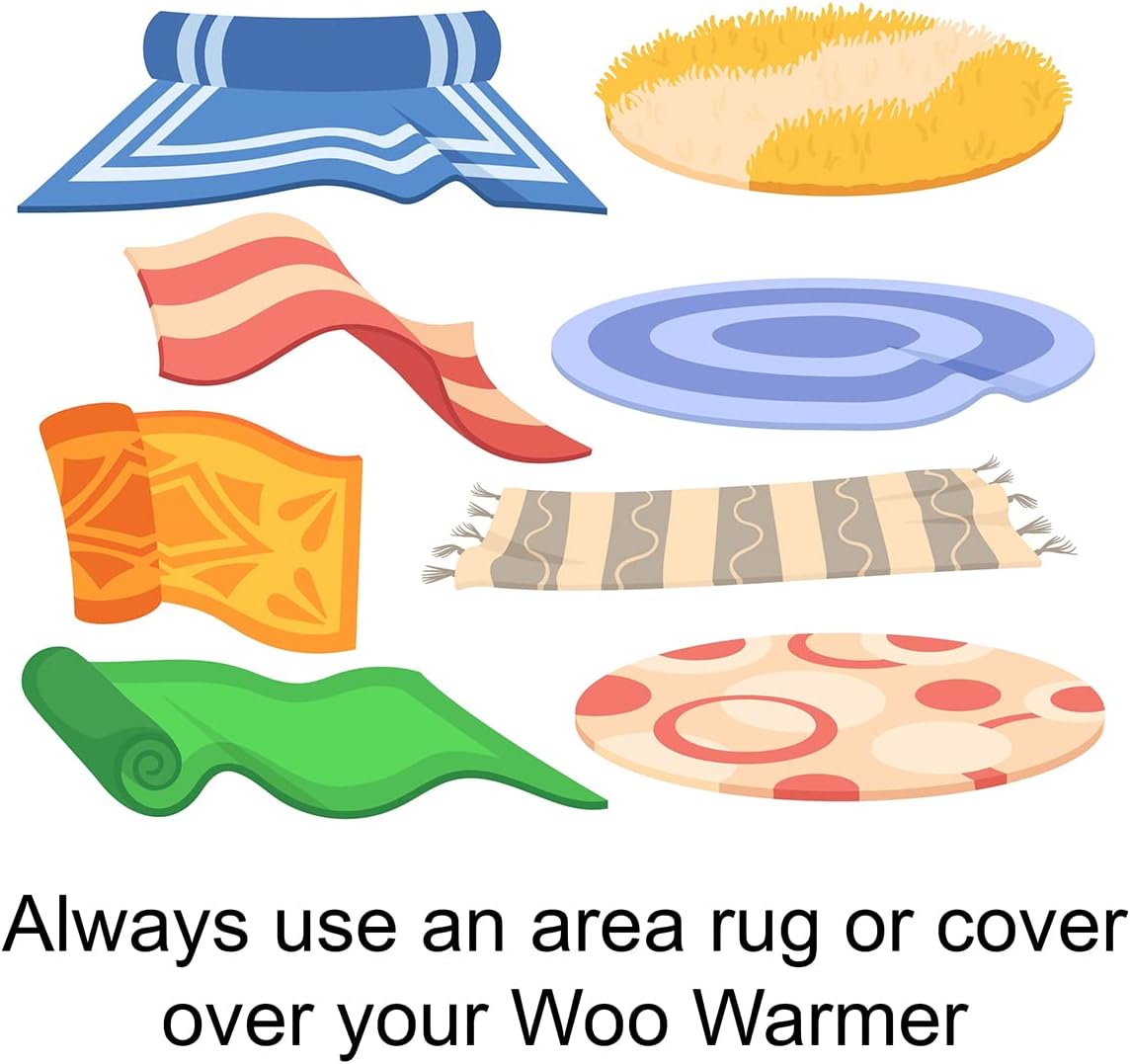 Hot Carpet Under Rug Instant Radiant Floor Heater Electric Mat Heated Area Rug Great for Yoga (720 Watt 92" x 76.5" Inches) Made in Seattle WA