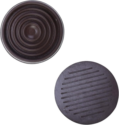 Semetall 1.5 Inch Rubber Caster Cups 8 Pack Black | Non Slip Furniture Coasters Floor Protectors for Bed Couch Table Chair