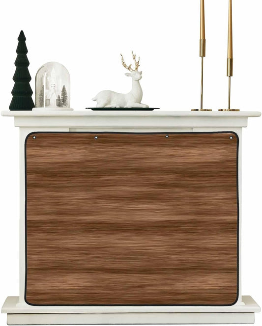 Brown Wooden Board Magnetic Fireplace Cover, Fireplace Draft Blocker, Simple Vintage Country Wood Grain Fireplaces Blanket for Heat Loss/Cold Air, Fireplaces Draft Stopper Cover for Inside 39"x32"