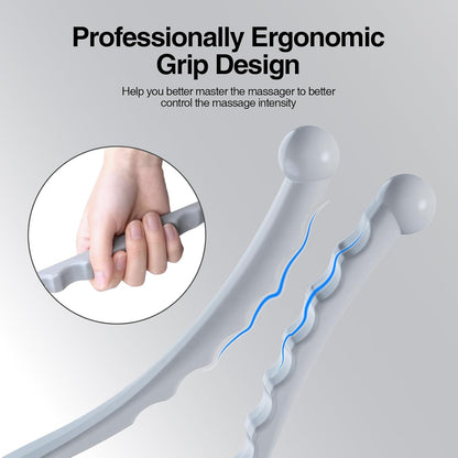 Neck Roller Massage Tool-Manual Neck Massager for Pain Relief Deep Tissue,6 Trigger Point Massager Ball for Neck&Shoulder Relaxer,Adjustable Opening,Ergonomic Grip