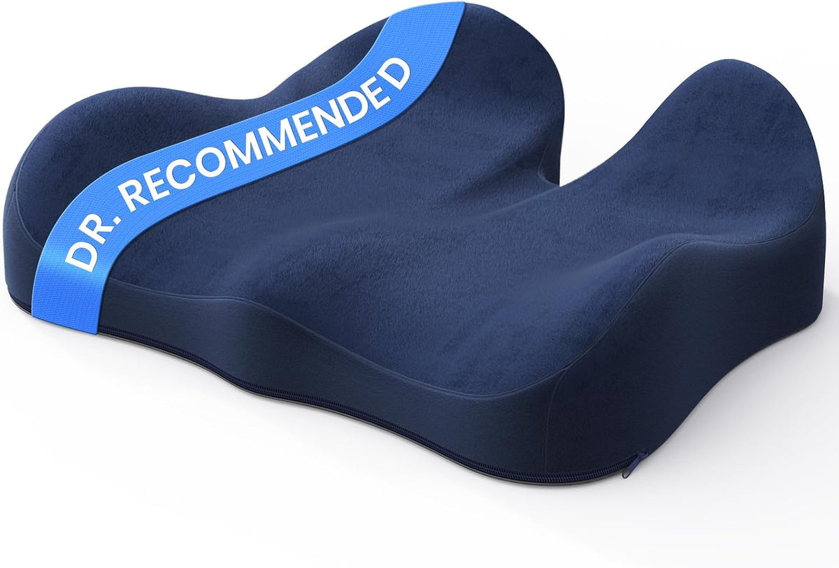 Benazcap Seat Cushion - Memory Foam Car Seat Pad - Sciatica & Lower Back Pain Relief - Car Seat Cushions for Driving - Road Trip Essentials for Drivers, Green