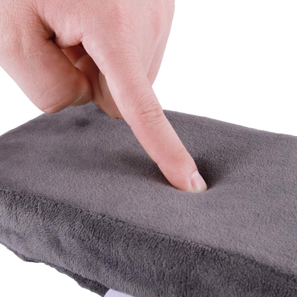 Aloudy Ergonomic Memory Foam Office Chair Armrest Pads, Comfy Gaming Chair Arm Rest Covers for Elbows and Forearms Pressure Relief(Set of 2), Stretch Fit, Black