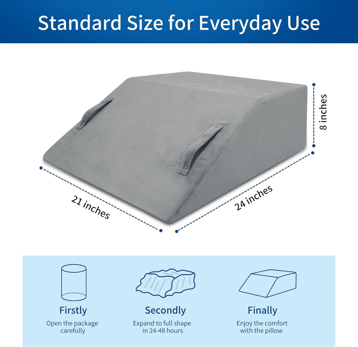Leg Elevation Pillows for After Surgery, Memory Foam Leg Pillow for Sleeping Lower Back Hip Ankle Sciatica Pain Relief
