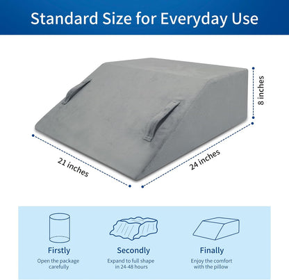 Leg Elevation Pillows for After Surgery, Memory Foam Leg Pillow for Sleeping Lower Back Hip Ankle Sciatica Pain Relief