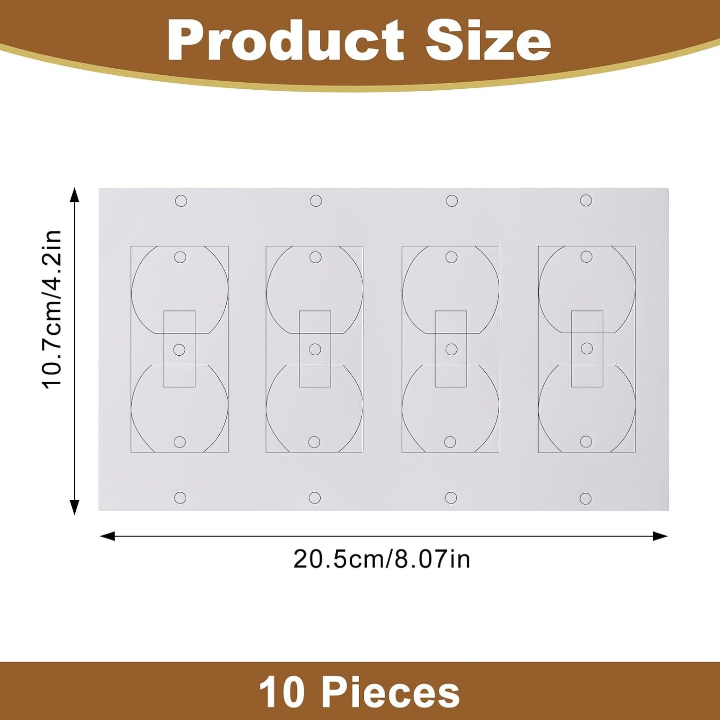 Outlet Insulators Draft Sealers - 4 Sizes EVA Foam Socket Insulation Gaskets | Universal Electric Switch Wall Plate Covers for Energy Saving, Draft Blocking (White, Single 20 Pack)