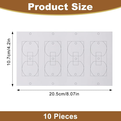 Outlet Insulators Draft Sealers - 4 Sizes EVA Foam Socket Insulation Gaskets | Universal Electric Switch Wall Plate Covers for Energy Saving, Draft Blocking (White, Single 20 Pack)