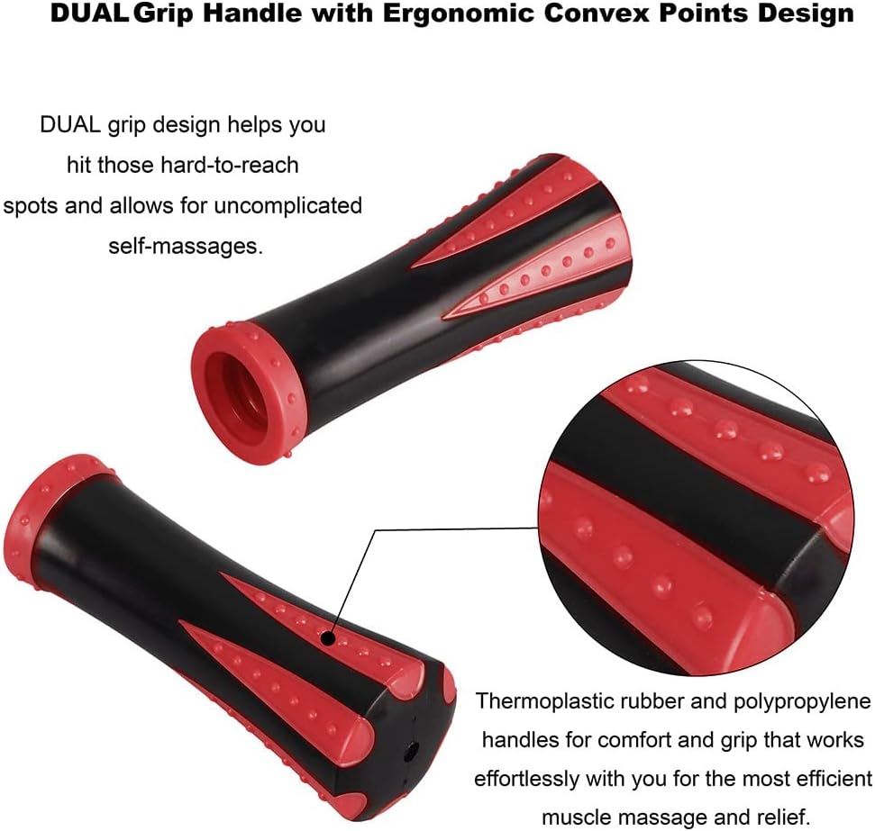 YANSYI Professional 9-Roller Deep Tissue Massage Stick - Portable Muscle Recovery Roller for Athletes, Relieves Post-Workout Soreness & Leg/Back Pain - Portable Physio Tool (Blue 1)