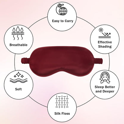 Amrules Sleep Mask Set of 2, Adjustable Silk Eye Mask for Sleeping, Soft Sleeping Eye Shade Cover for Women, Good for Blocking Light, Reducing Puffiness, Enhancing Sleep Quality (Blush Pink & Black)