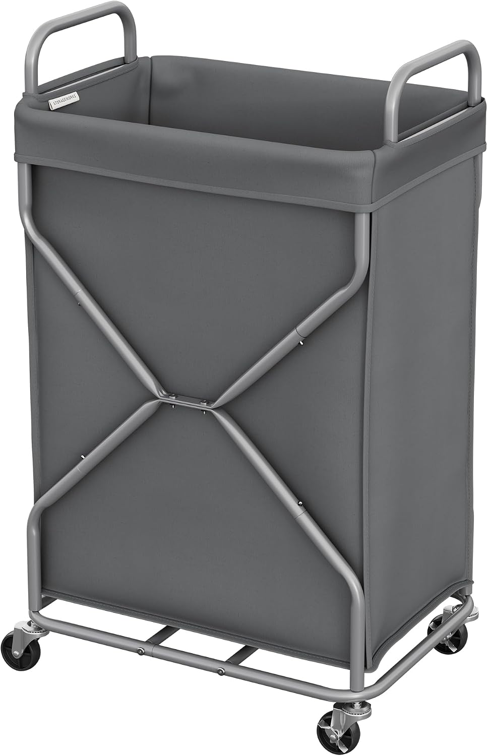 StorageWorks 2 Section Laundry Sorter with Wheels, 160L Beige Hamper Basket | Beige Divided Hamper, Rolling Organizer for Bedroom, Bathroom, College, Apartment