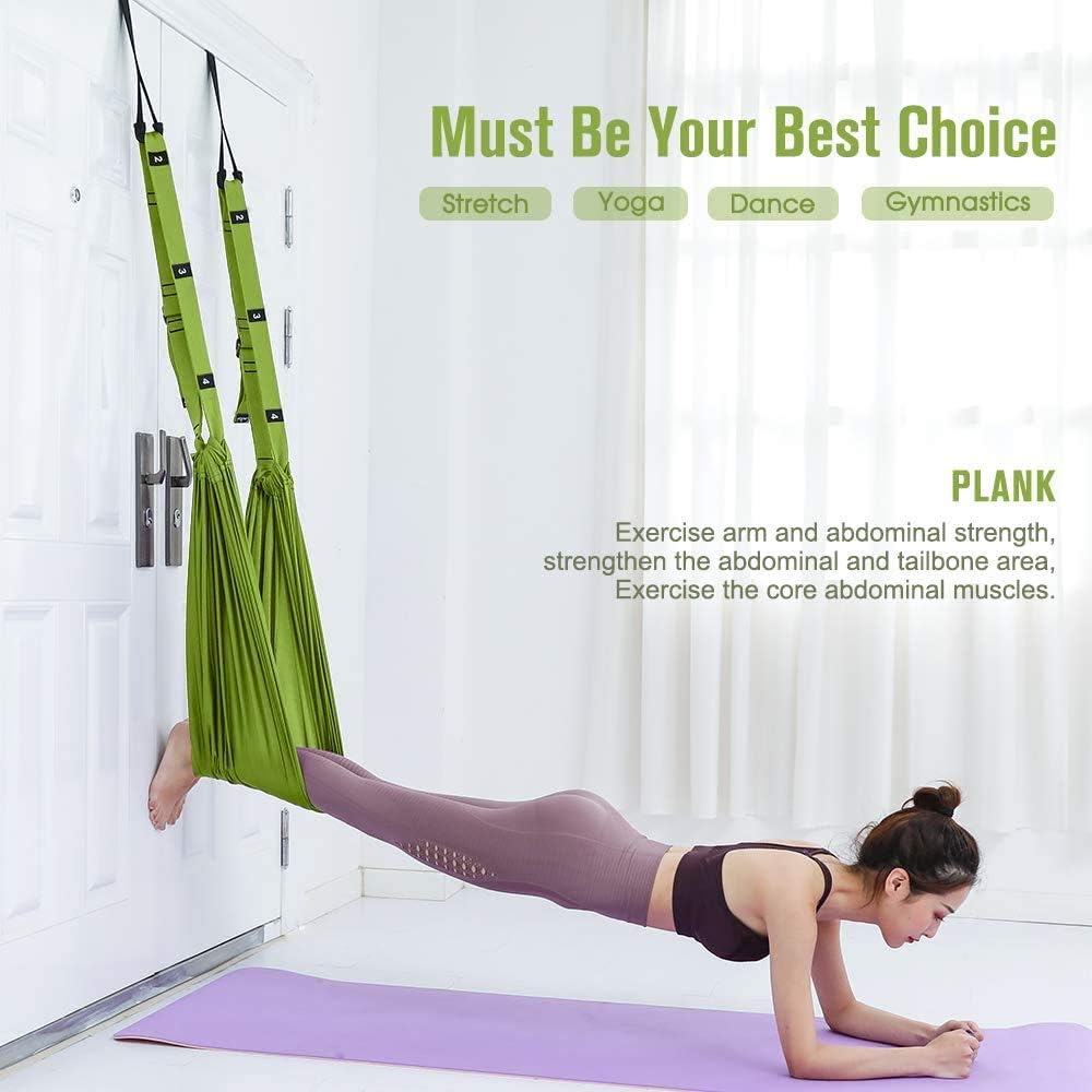 Yoga Fitness Stretching Strap, Adjustable Leg Stretcher Back Bend Assist Trainer, Improve Leg Waist Back Flexibility Home Gym Equipment for Rehab Pilates Ballet Cheerleading Splits Gymnastics