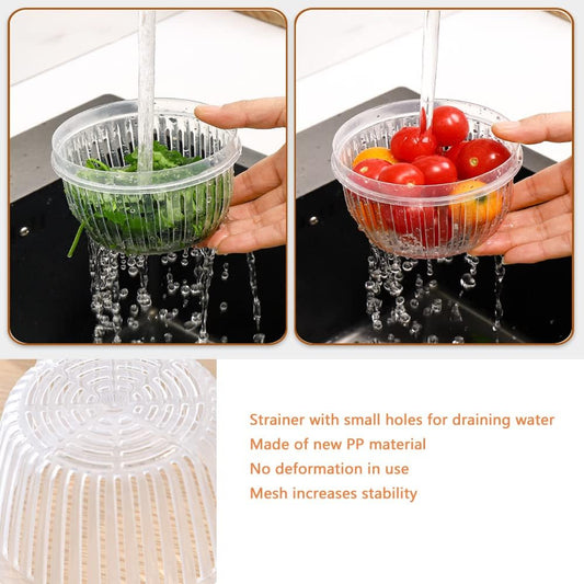 4 Pack Onion Keeper Onion Saver Storage Container 2 Layer with Strainer Odor-Free 0.5L Holder Organizer for Refrigerator Chopped Ginger Garlic Fridge Berry Blueberries Tomato Avocado Lemon