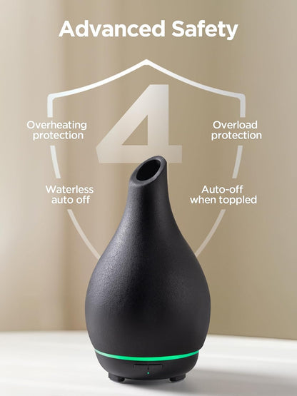 InnoGear 150ml Ceramic Essential Oil Diffuser, Diffusers for Home, White