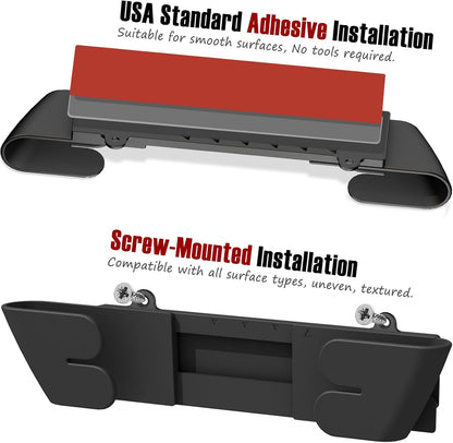 Adjustable Universal Pot Lid Holder Organizer for Cabinet - Upgraded Patented 3 Pack Pan Lids Organizers Inside Door Wall Mount Pots Top Rack for Kitchen Cupboard Fit 6" to 13" (Black)
