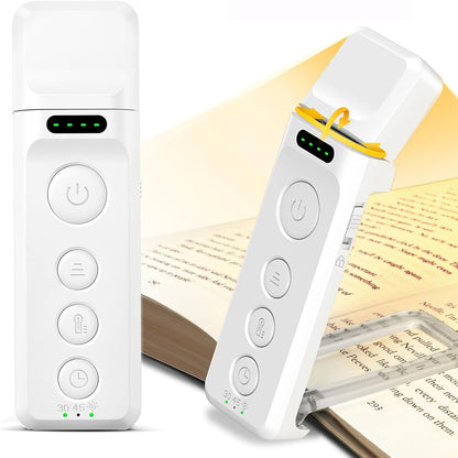 Glocusent 14 LED Book Light for Reading in Bed, USB-C Rechargeable | Eye-Caring Clip On Book Light, 3 Colors & 5 Brightness, USB-C Charging, Bed Reading, Auto-Off Timer, Travel Lock, Book Lovers