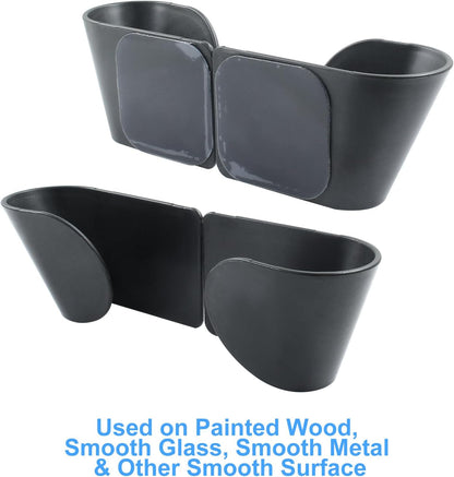 Hitefu 6 Pairs Pot Lid Organizer for Cabinet Door, Black | Adjustable, Wall Mount, Pan Lid Holders, For Kitchen