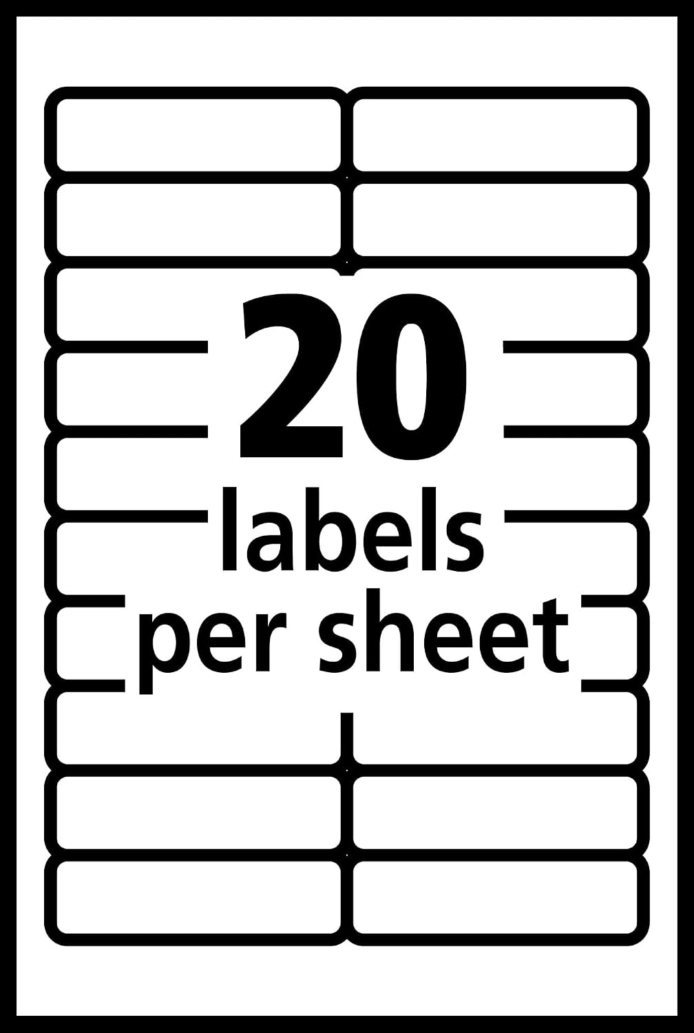 Avery® Self-Adhesive Removable Labels, 0.5 x 1.75 Inches, 840 Per Pack, White Label Stickers (05422)