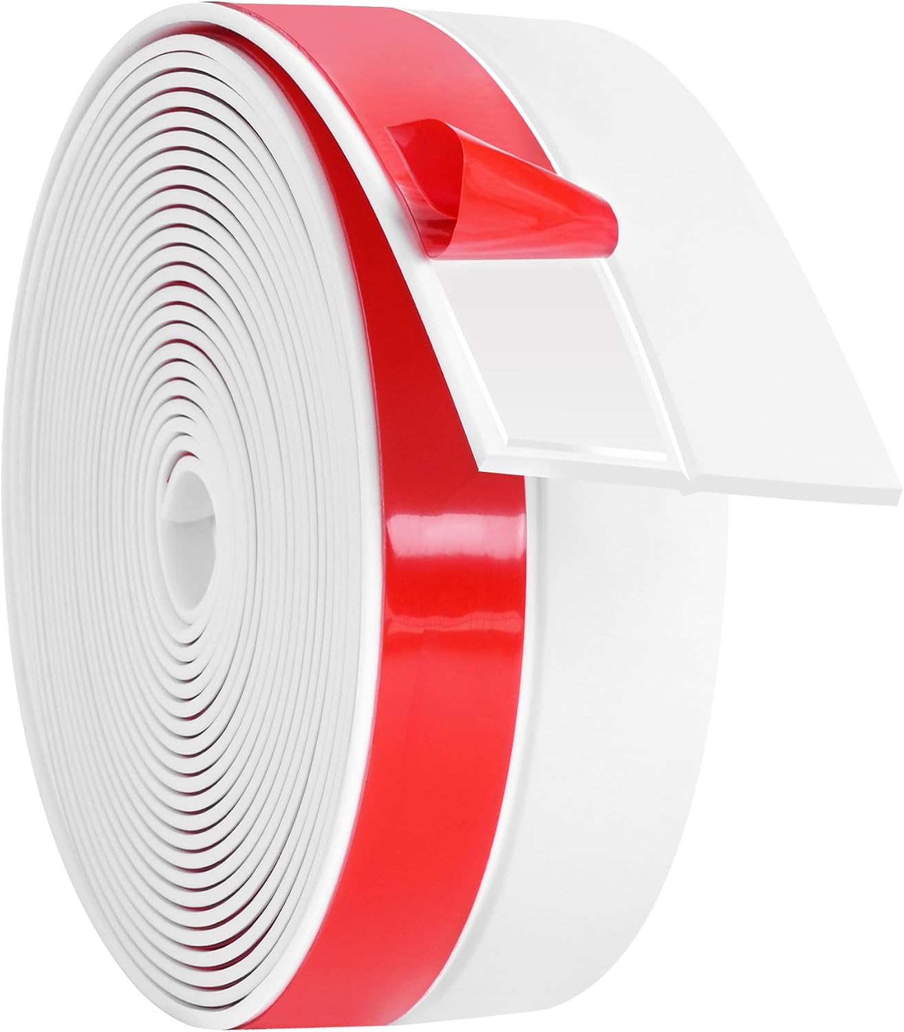 ToLanbbt Weather Stripping Silicone Door Seal Strip 2 in x 10 ft Door Draft Stopper Self Adhesive Tape, Side & Bottom Gaps Insulation Seal for Glass Shower Sliding Window, Black