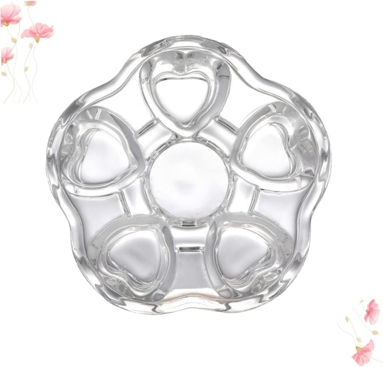 LABRIMP Heart-Shaped Glass Base for Teapot Stylish Insulated Heating Design for Warm Tea Multi-Functional Candle Holder Safe and Elegant Accessory