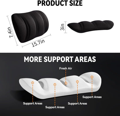 Lumbar Support Pillow for Car,Adjustable Back Support for Car Seat