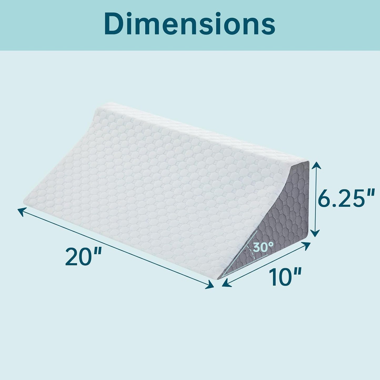 Body Positioner Wedge Pillow for Side Sleeping Support | Back and Leg Support, Body Positioning, Pregnancy Support, Ankle Elevation, Memory Foam, Machine Washable Cover