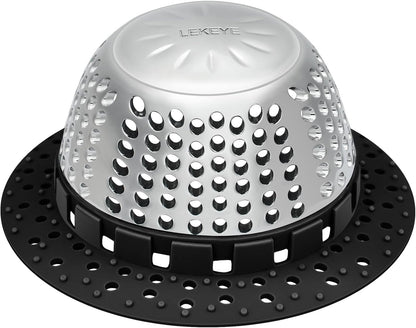 LEKEYE Drain Hair Catcher/Bathtub Drain Cover/Drain Protector for Pop-Up & Regular Drains(Patented Product)