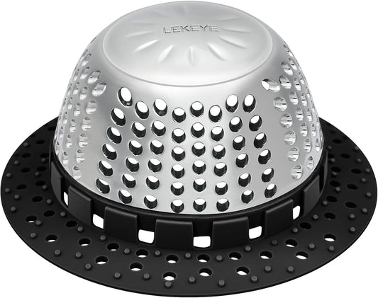 LEKEYE Drain Hair Catcher/Bathtub Drain Cover/Drain Protector for Pop-Up & Regular Drains(Patented Product)